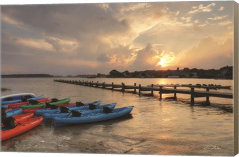 Framed Bayside Dock Print