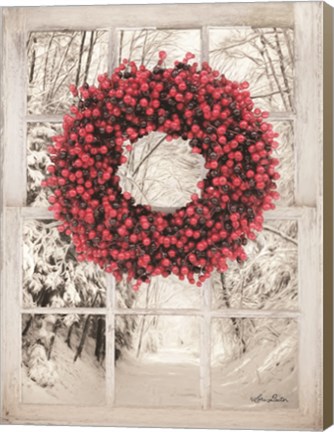 Framed Beaded Wreath View II Print