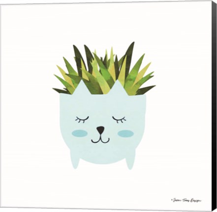 Framed Cat Plant Print