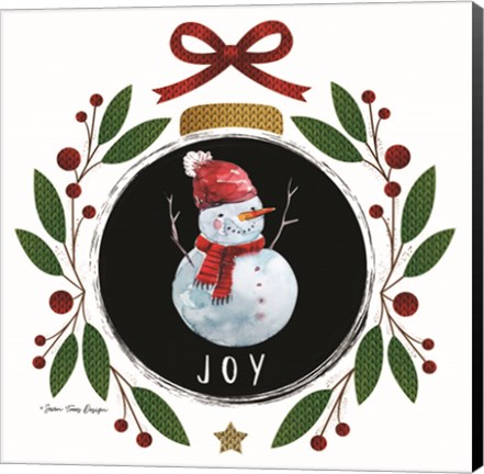 Framed Joy Christmas Ornament Print