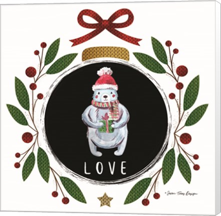 Framed Love Christmas Ornament Print