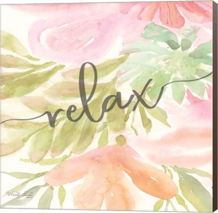 Framed Floral Relax Print