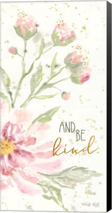 Framed Floral Be Kind Print