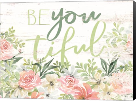 Framed Floral Be You Tiful Print