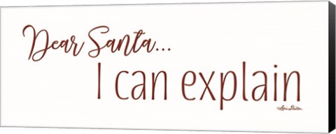 Framed Dear Santa - I Can Explain Print