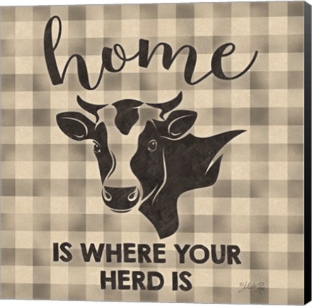 Framed Home is Where Your Herd Is Print