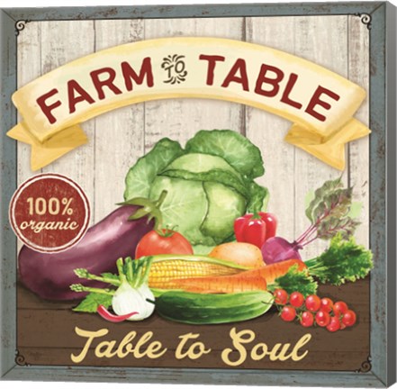 Framed Farm to Table Print