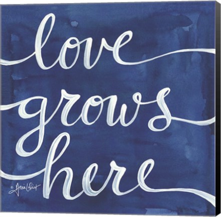 Framed Love Grows Here Print