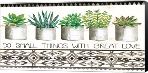 Framed Do Small Things Succulents Print
