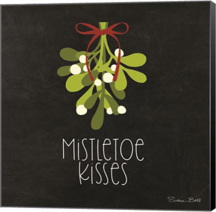 Framed Mistletoe Kisses Print