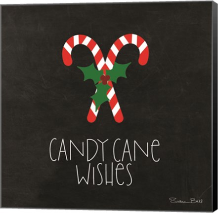 Framed Candy Cane Wishes Print