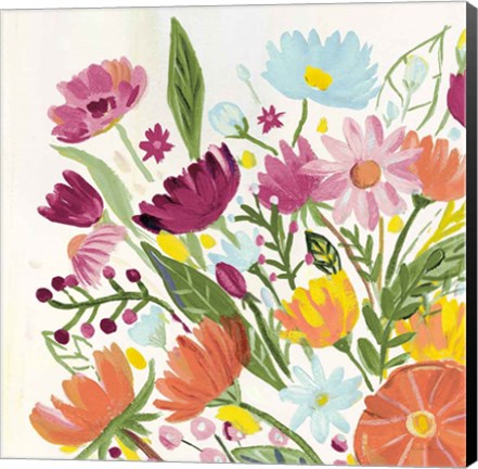 Framed Vintage Floral I v2 Print