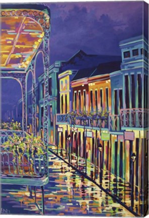 Framed Bourbon Street New Orleans Print