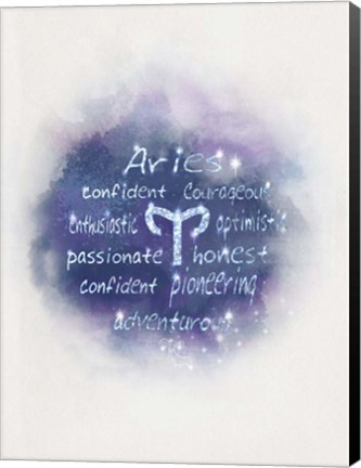 Framed Starlight Astology Aries Print