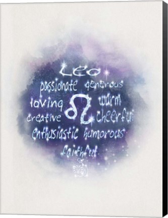 Framed Starlight Astology Leo Print