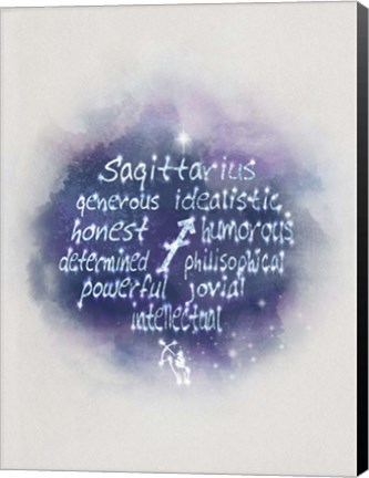 Framed Starlight Astology Sagitarius Print