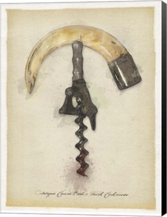 Framed Tusk Corkscrew Print