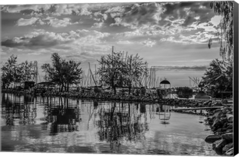 Framed Clouds Floating on Water Print