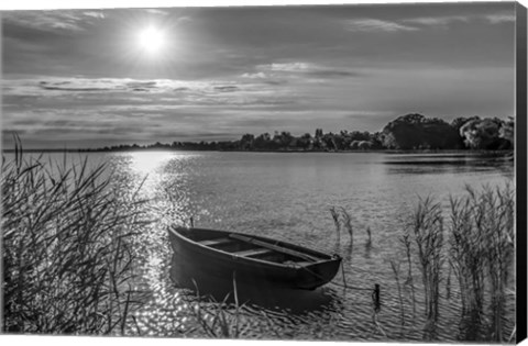 Framed Lonely Boat Print