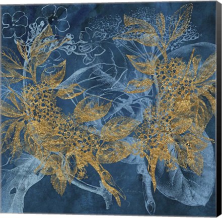 Framed Teal Garden Spring Print