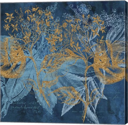 Framed Teal Garden Summer Print