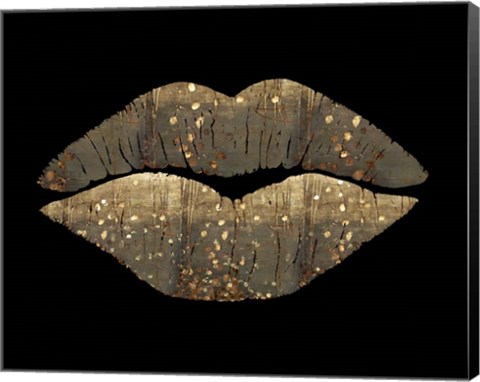 Framed Golden Motes Kiss Print