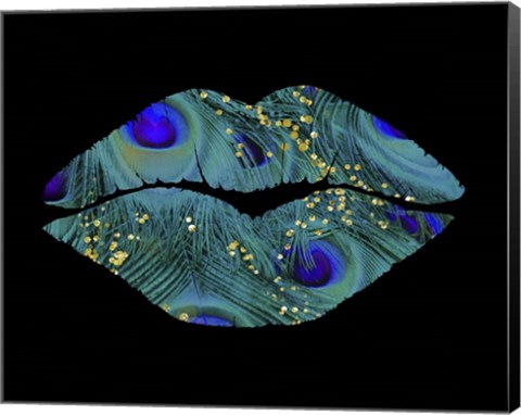 Framed Peacock Kiss Print