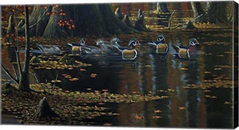 Framed Cypress Jewels - Wood Ducks Print