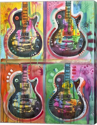 Framed Les Paul 4UP Print