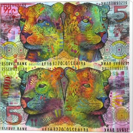 Framed Big Cat Reflect 5 Print