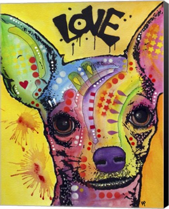 Framed Chihuahua Drip Love Print