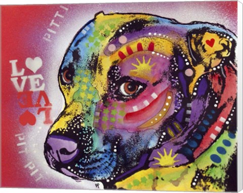 Framed Gratitude Pit Bull Pittie Love Print