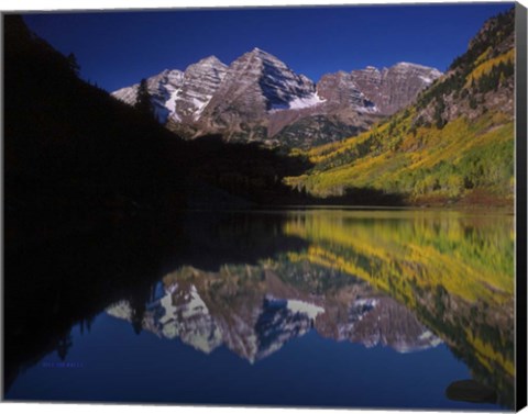 Framed Autumn Majesty At Maroon Bells Print