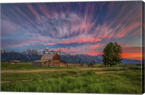 Framed Beneath Teton Glory Print