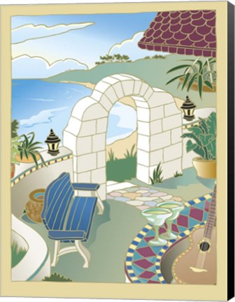 Framed Drinks in the Tropics Print
