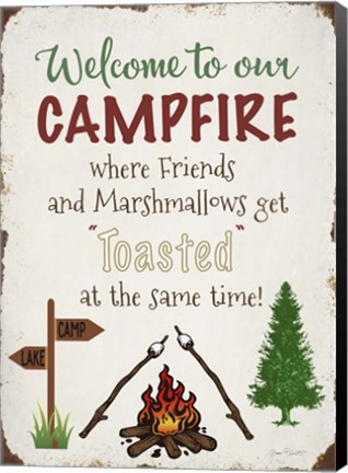 Framed Welcome To Our Campfire 2 Print