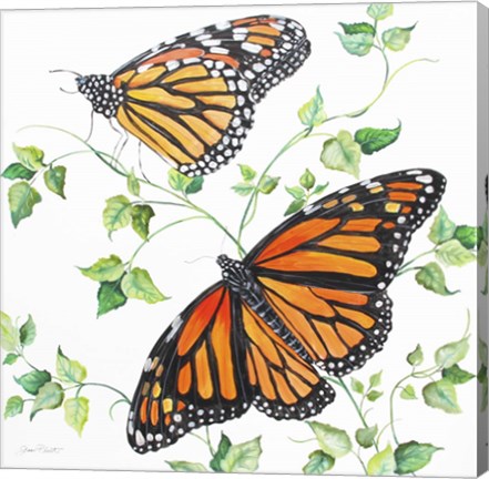 Framed Summertime Butterflies B Print