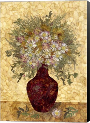 Framed Vase With Flowers Print