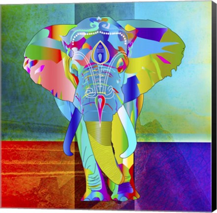 Framed Elephant Color Print