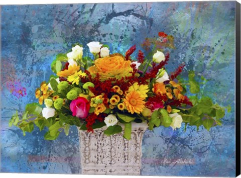 Framed Garden Of Flowers M3 Print