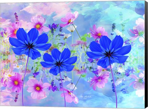 Framed Garden Of Flowers M9 Print