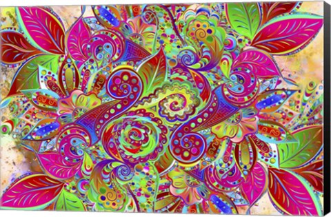 Framed Paisley Design Print