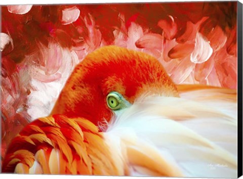 Framed Red Flamigo Print