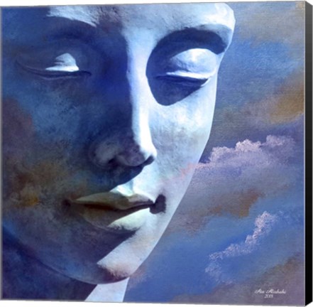 Framed Statue Face Print