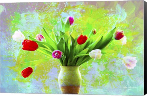 Framed Tulips Vase Print
