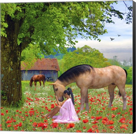 Framed Love The Horses Print