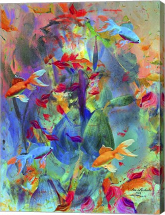 Framed Sea Of Colors 4 Print