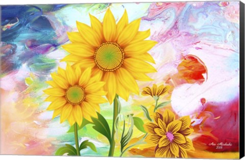 Framed Sunflowers Art Print