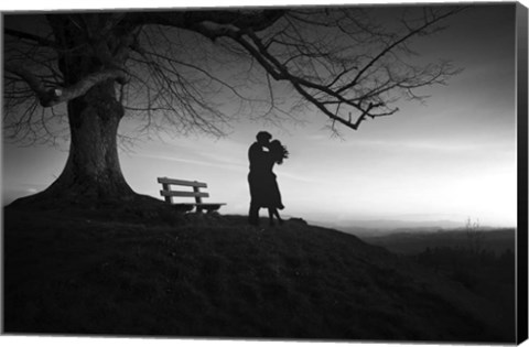 Framed Black And White Love Print