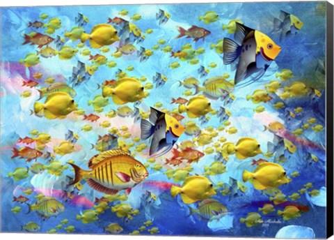 Framed Fish World Print